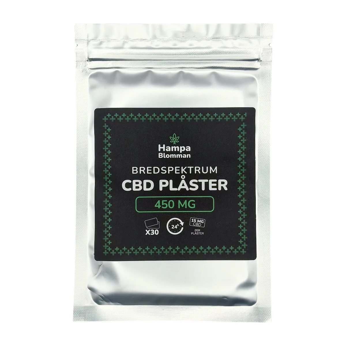 CBD-plåster 30 st i förpackning – diskret bredspektrum hampaextrakt för huden